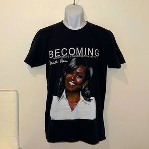 Unisex Becoming An Intimate Conversation w/Michelle Obama Book Tour Graphic Tee